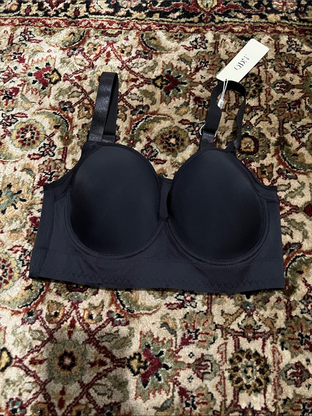 Black Longline Molded Cup Bra Size 36C New